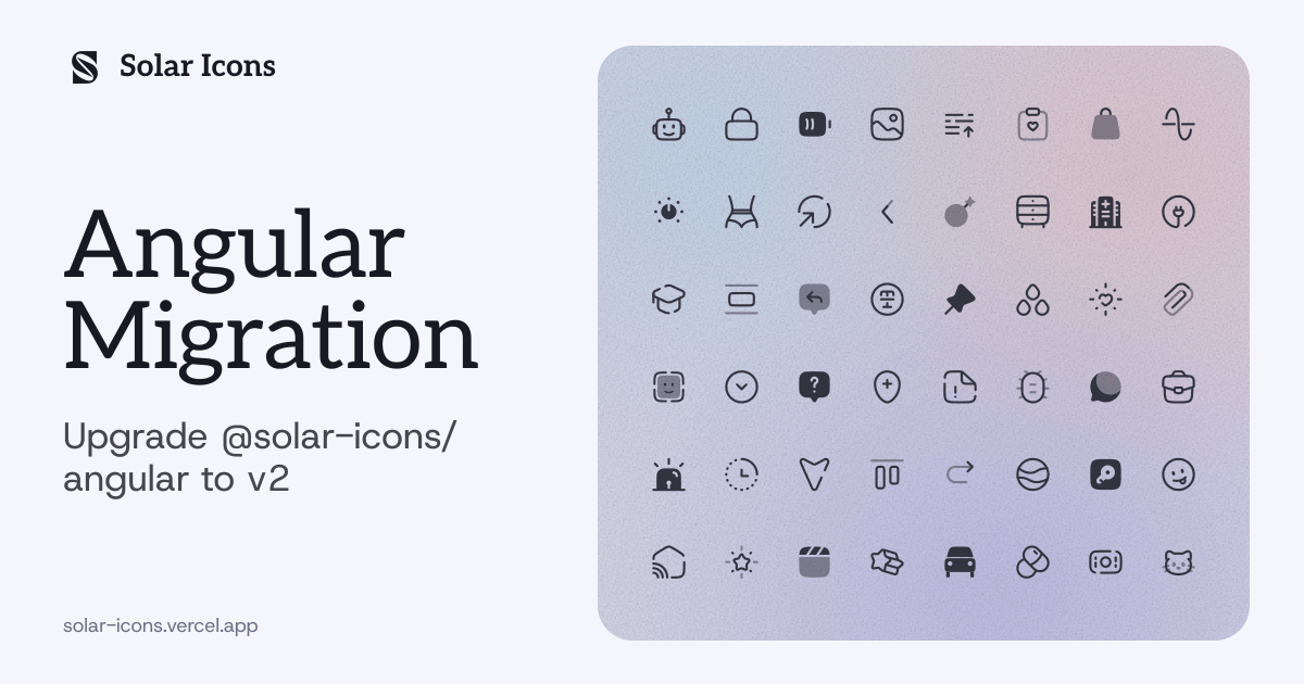 Angular Migration | Solar Icons